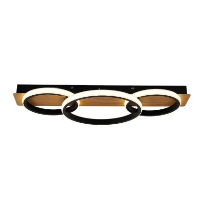 LED lubinis šviestuvas ROWENA LED/18W/230V juodas/rudas