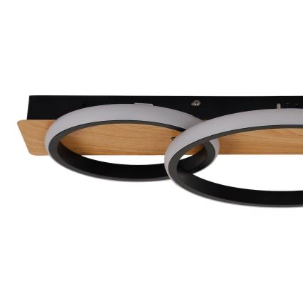 LED lubinis šviestuvas ROWENA LED/18W/230V juodas/rudas