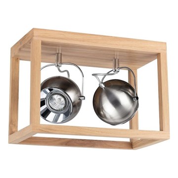 LED lubinis šviestuvas ROY 2xGU10/5W/230V matinis ąžuolas