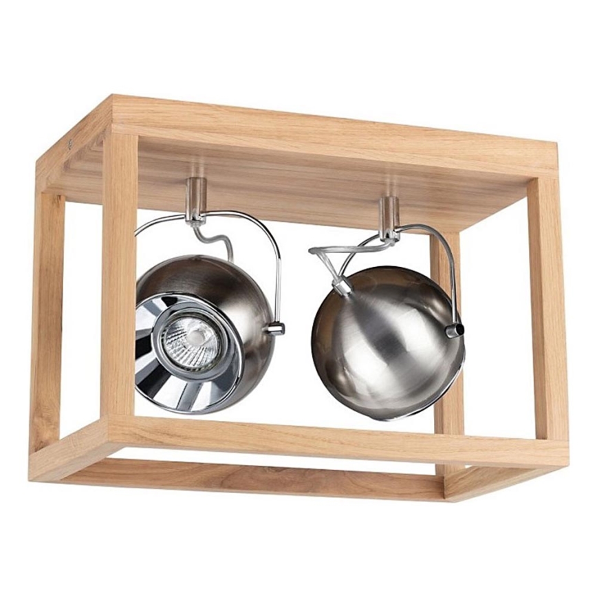 LED lubinis šviestuvas ROY 2xGU10/5W/230V matinis ąžuolas