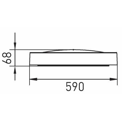 LED lubinis šviestuvas SAMER LED/40W/230V 4000K