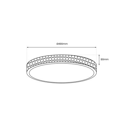 LED lubinis šviestuvas SHINY LED/34W/230V auksas