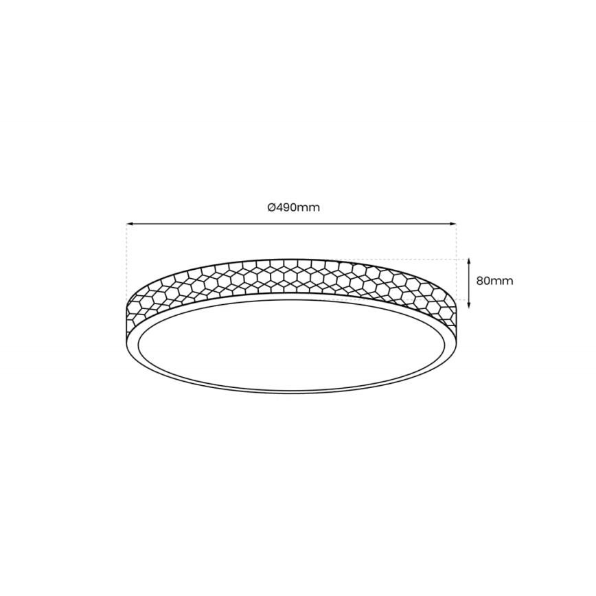 LED lubinis šviestuvas SHINY LED/34W/230V auksas