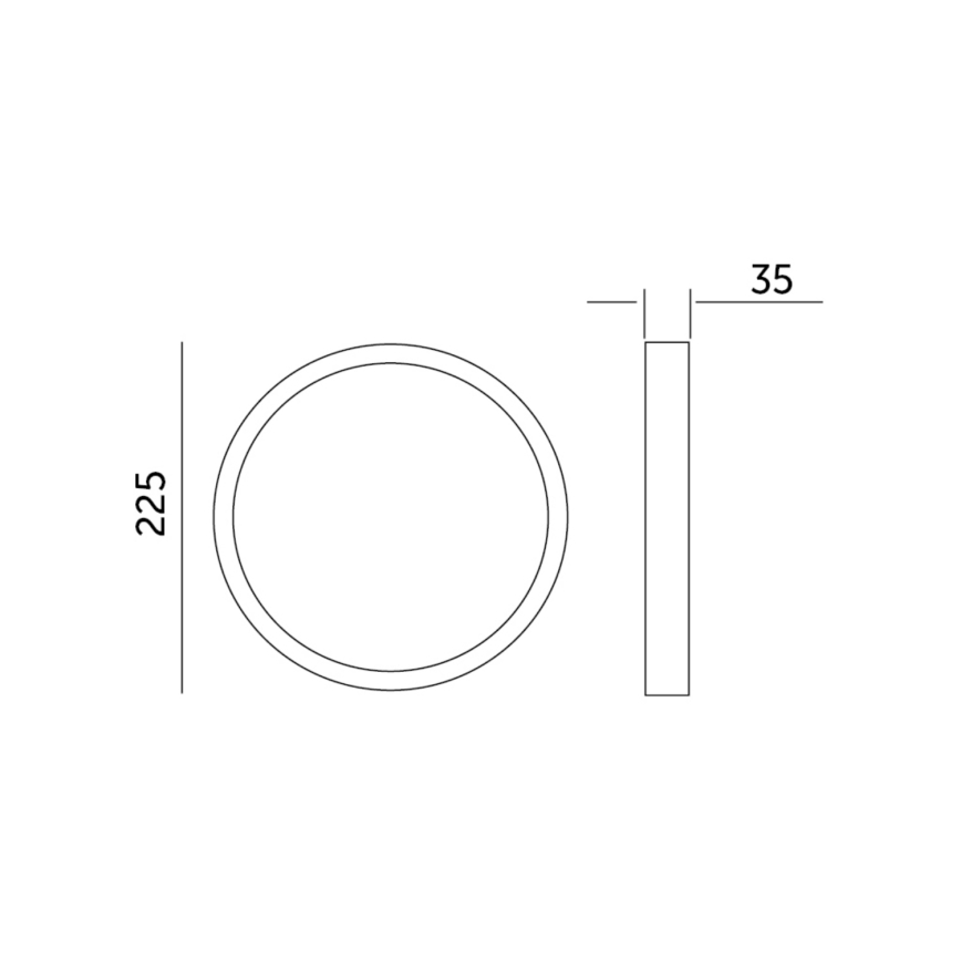 LED Lubinis šviestuvas SIGARO CIRCLE LED/18W/230V 4000K IP40
