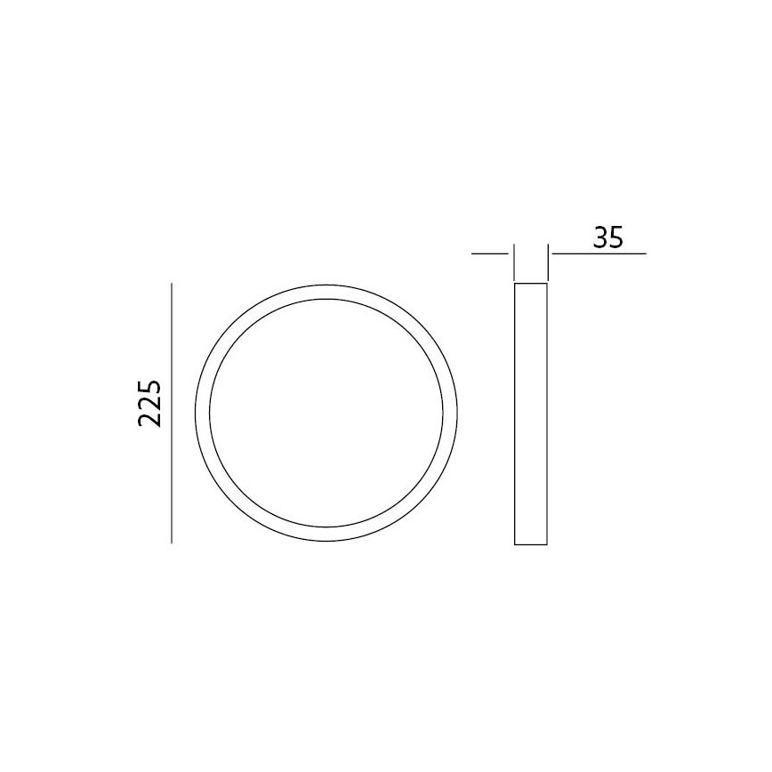 LED Lubinis šviestuvas SIGARO CIRCLE LED/24W/230V 4000K IP40