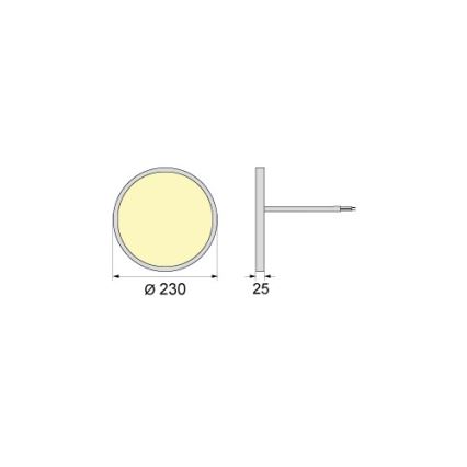 LED lubinis šviestuvas SIMEN LED/18W/230V 4000K IP40 skersmuo 23 cm balta UGR19