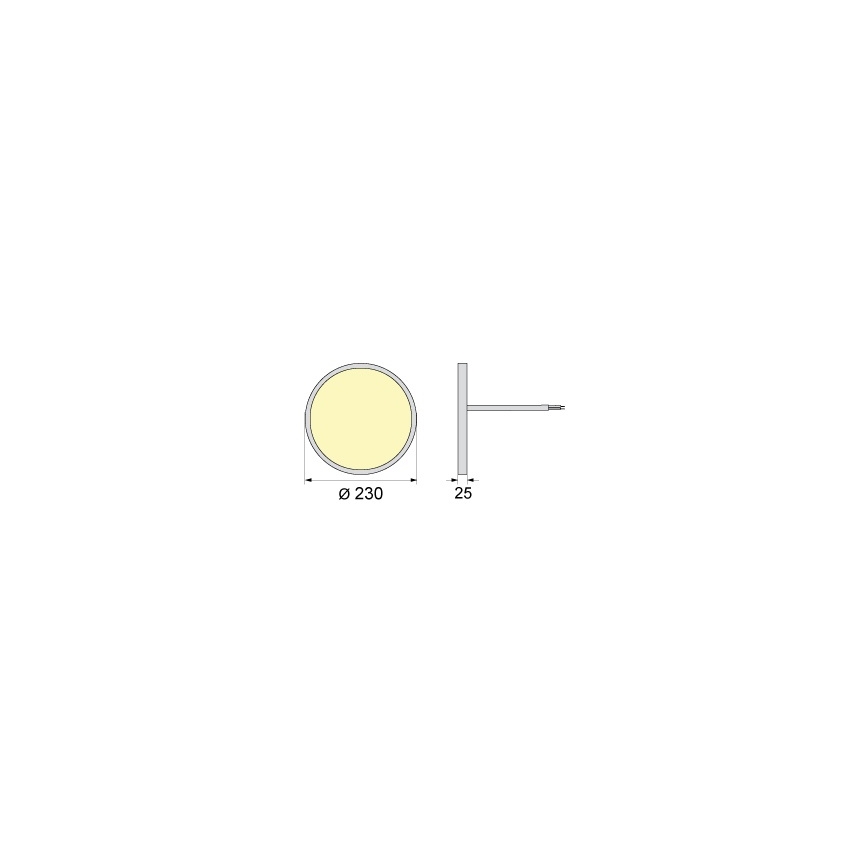LED lubinis šviestuvas SIMEN LED/18W/230V 4000K IP40 skersmuo 23 cm balta UGR19