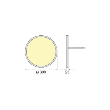 LED lubinis šviestuvas SIMEN LED/24W/230V 4000K IP40 skersmuo 30 cm baltas UGR19