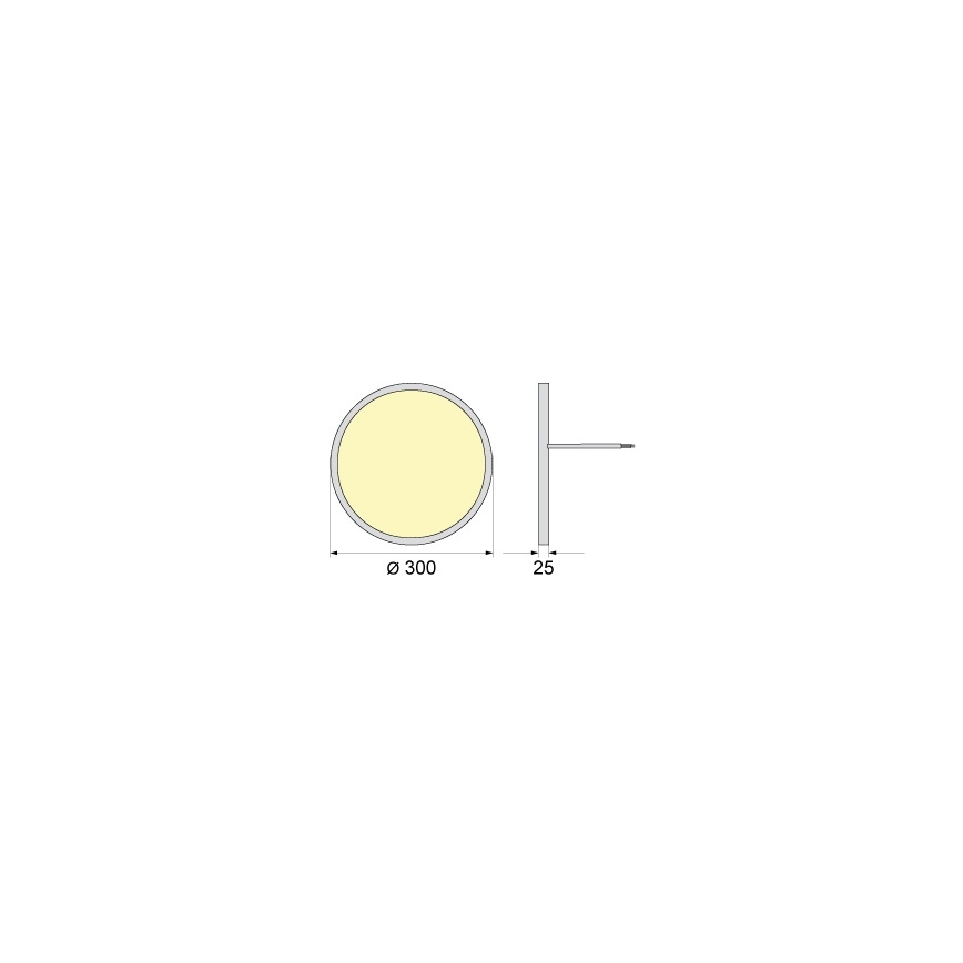 LED lubinis šviestuvas SIMEN LED/24W/230V 4000K IP40 skersmuo 30 cm baltas UGR19