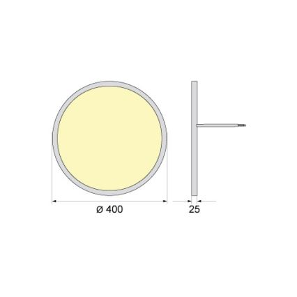 LED lubinis šviestuvas SIMEN LED/32W/230V 4000K IP40 skersmuo 40 cm balta UGR19