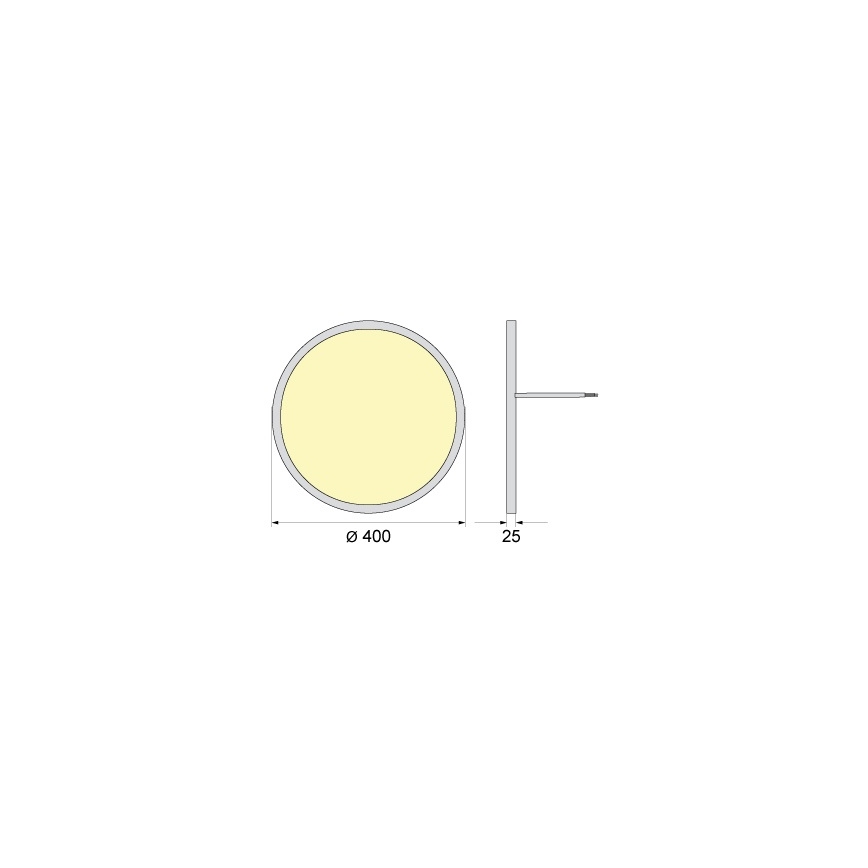 LED lubinis šviestuvas SIMEN LED/32W/230V 4000K IP40 skersmuo 40 cm balta UGR19