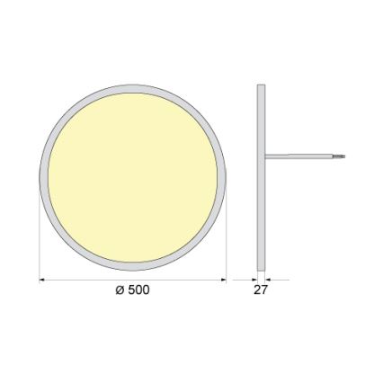 LED lubinis šviestuvas SIMEN LED/40W/230V 4000K IP40 Ø 50 cm baltas UGR19