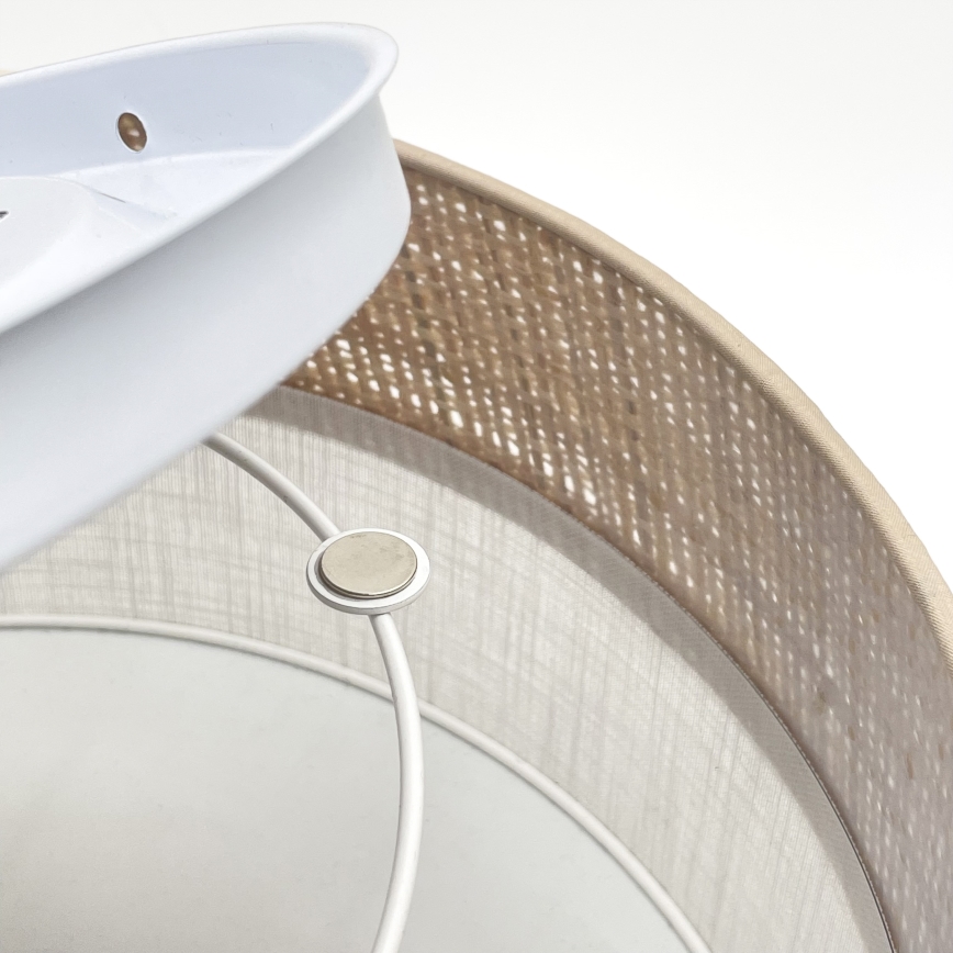 LED lubinis šviestuvas SIRJA BOHO LED/20W/230V 4000K skersmuo 35 cm smėlinė/balta