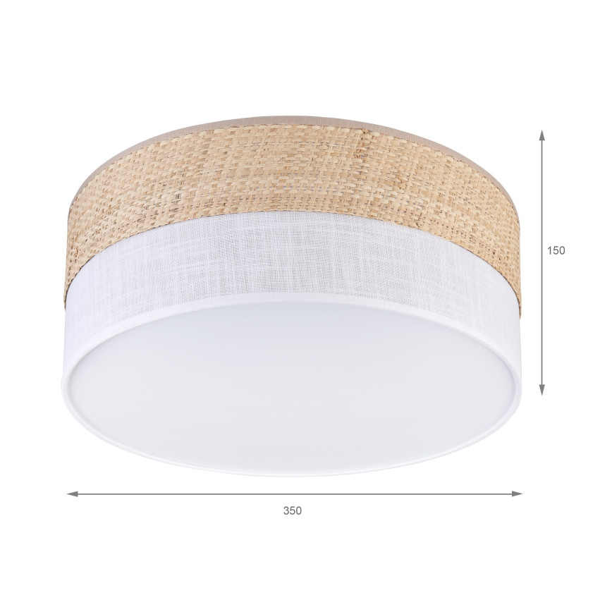 LED lubinis šviestuvas SIRJA BOHO LED/20W/230V 4000K skersmuo 35 cm smėlinė/balta