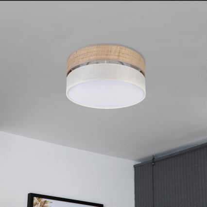 LED lubų šviestuvas SIRJA BOHO, 20 W, 230 V, 4000 K, skersmuo 35 cm, smėlio/kreminės spalvos