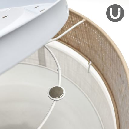 LED lubinis šviestuvas SIRJA BOHO LED/20W/230V 4000K skersmuo 35 cm smėlinė/balta