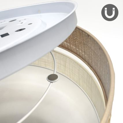 LED lubinis šviestuvas SIRJA BOHO LED/36W/230V 4000K skersmuo 45 cm smėlio/kreminė