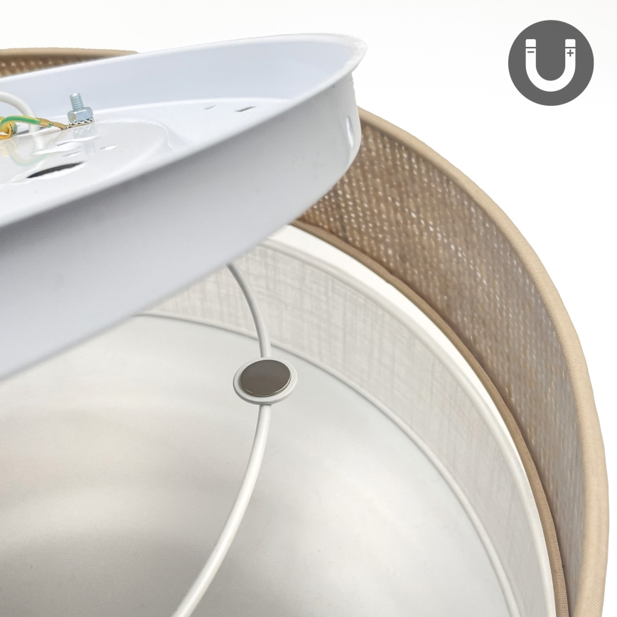 LED lubinis šviestuvas SIRJA BOHO LED/36W/230V 4000K skersmuo 45 cm smėlio spalvos/balta