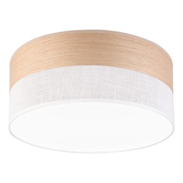 LED lubinis šviestuvas SIRJA WOOD LED/20W/230V diametras 35 cm balta/ąžuolas