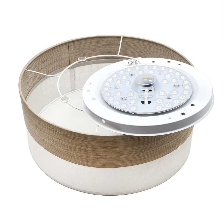 LED lubinis šviestuvas SIRJA WOOD LED/20W/230V diametras 35 cm balta/ąžuolas