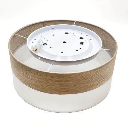 LED lubinis šviestuvas SIRJA WOOD LED/20W/230V diametras 35 cm balta/ąžuolas