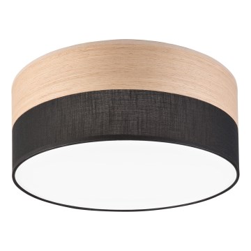 LED lubinis šviestuvas SIRJA WOOD LED/20W/230V diametras 35 cm juoda/ąžuolas