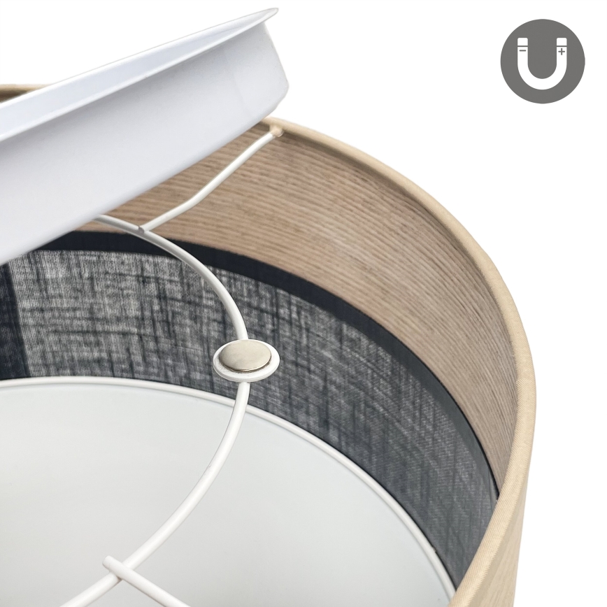 LED lubinis šviestuvas SIRJA WOOD LED/20W/230V diametras 35 cm juoda/ąžuolas