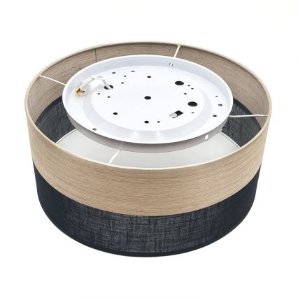 LED lubinis šviestuvas SIRJA WOOD LED/20W/230V diametras 35 cm juoda/ąžuolas