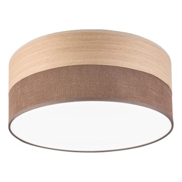 LED lubinis šviestuvas SIRJA WOOD LED/20W/230V diametras 35 cm ruda/ąžuolas