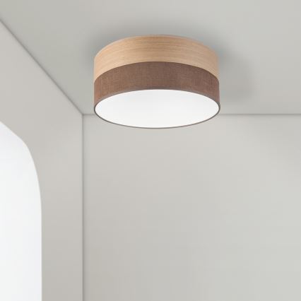 LED lubinis šviestuvas SIRJA WOOD LED/20W/230V diametras 35 cm ruda/ąžuolas