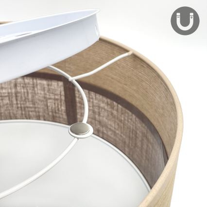 LED lubinis šviestuvas SIRJA WOOD LED/20W/230V diametras 35 cm ruda/ąžuolas