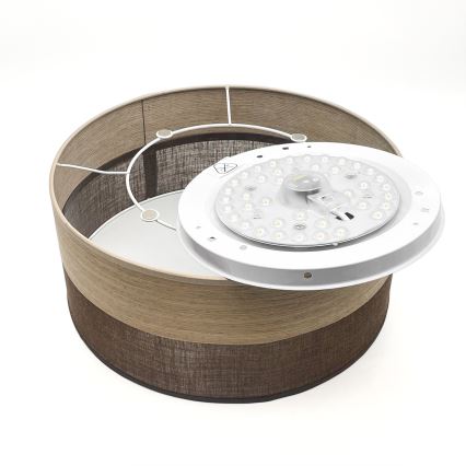 LED lubinis šviestuvas SIRJA WOOD LED/20W/230V diametras 35 cm ruda/ąžuolas