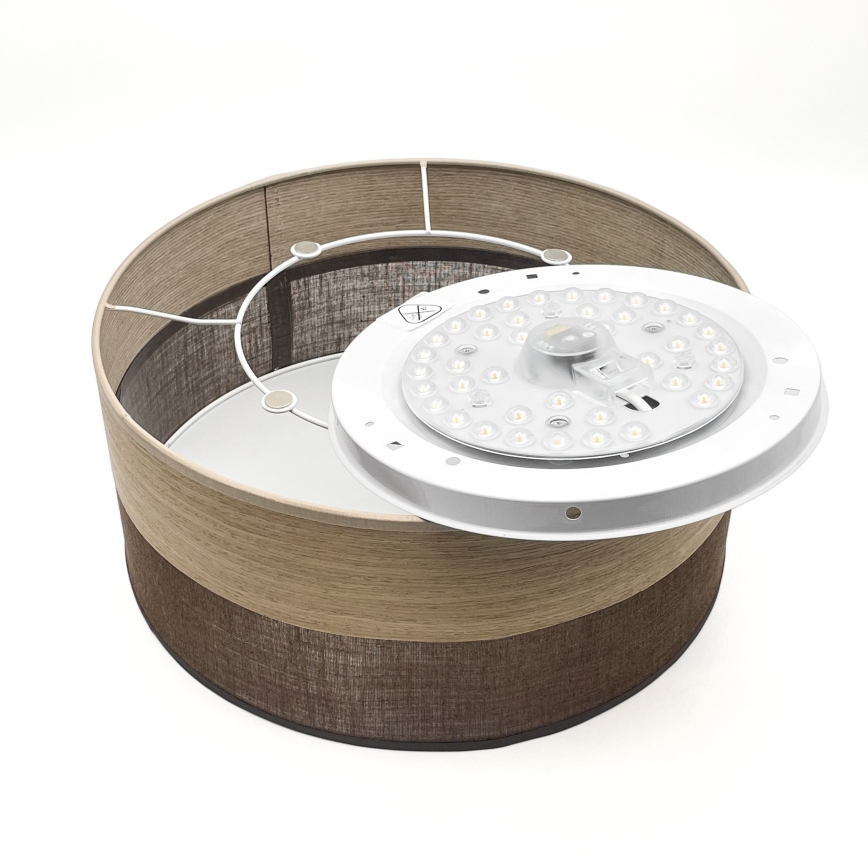 LED lubinis šviestuvas SIRJA WOOD LED/20W/230V diametras 35 cm ruda/ąžuolas
