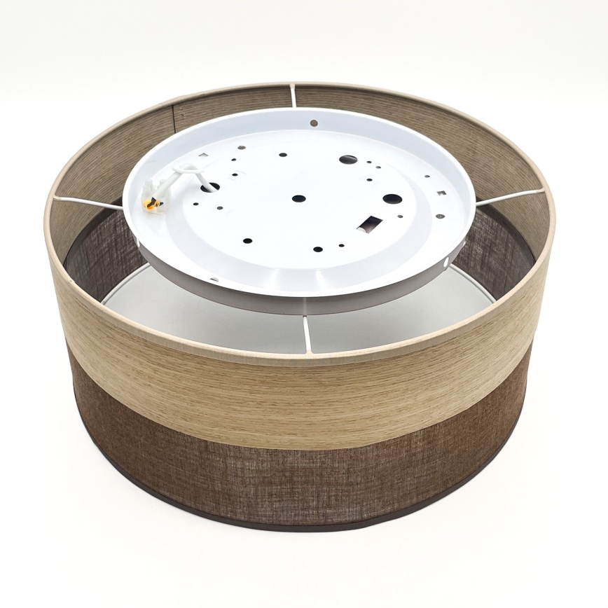 LED lubinis šviestuvas SIRJA WOOD LED/20W/230V diametras 35 cm ruda/ąžuolas