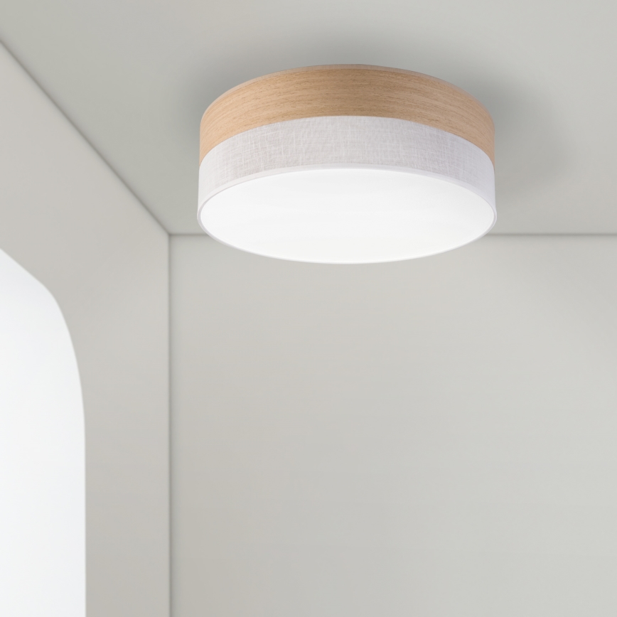 LED lubinis šviestuvas SIRJA WOOD LED/36W/230V diametras 45 cm balta/ąžuolas