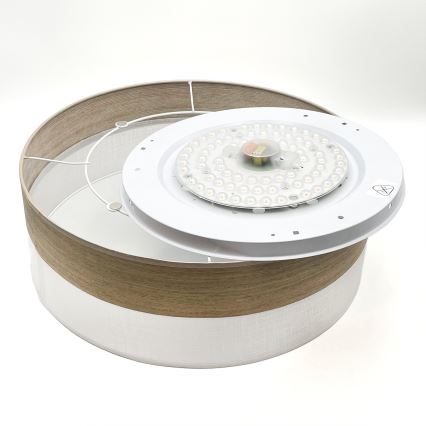 LED lubinis šviestuvas SIRJA WOOD LED/36W/230V diametras 45 cm balta/ąžuolas