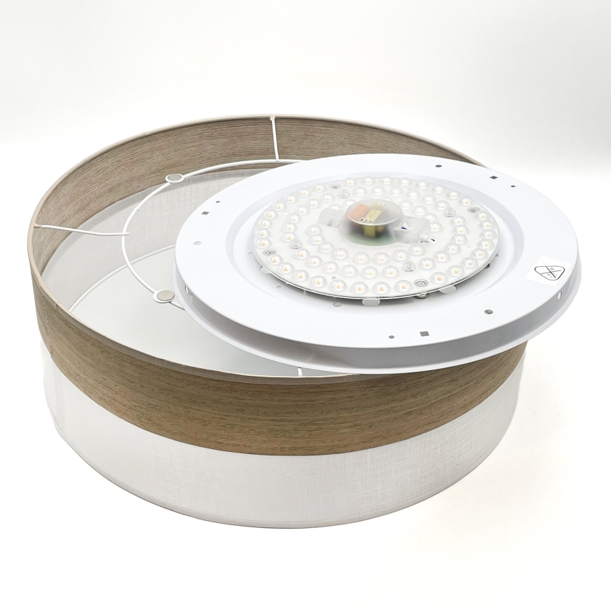 LED lubinis šviestuvas SIRJA WOOD LED/36W/230V diametras 45 cm balta/ąžuolas