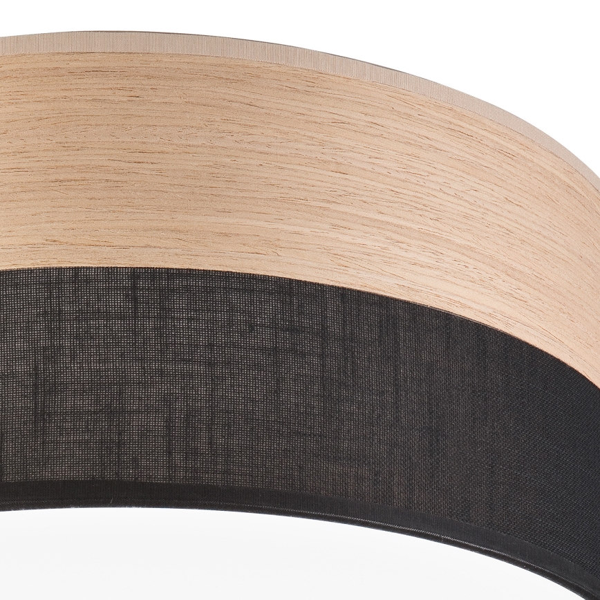 LED lubinis šviestuvas SIRJA WOOD LED/36W/230V diametras 45 cm juoda/ąžuolas