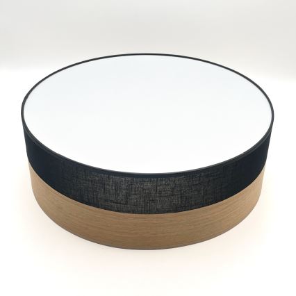 LED lubinis šviestuvas SIRJA WOOD LED/36W/230V diametras 45 cm juoda/ąžuolas