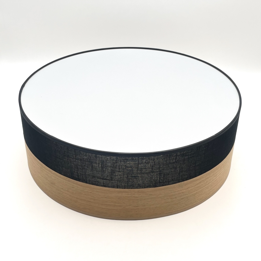 LED lubinis šviestuvas SIRJA WOOD LED/36W/230V diametras 45 cm juoda/ąžuolas