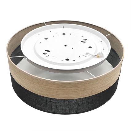 LED lubinis šviestuvas SIRJA WOOD LED/36W/230V diametras 45 cm juoda/ąžuolas
