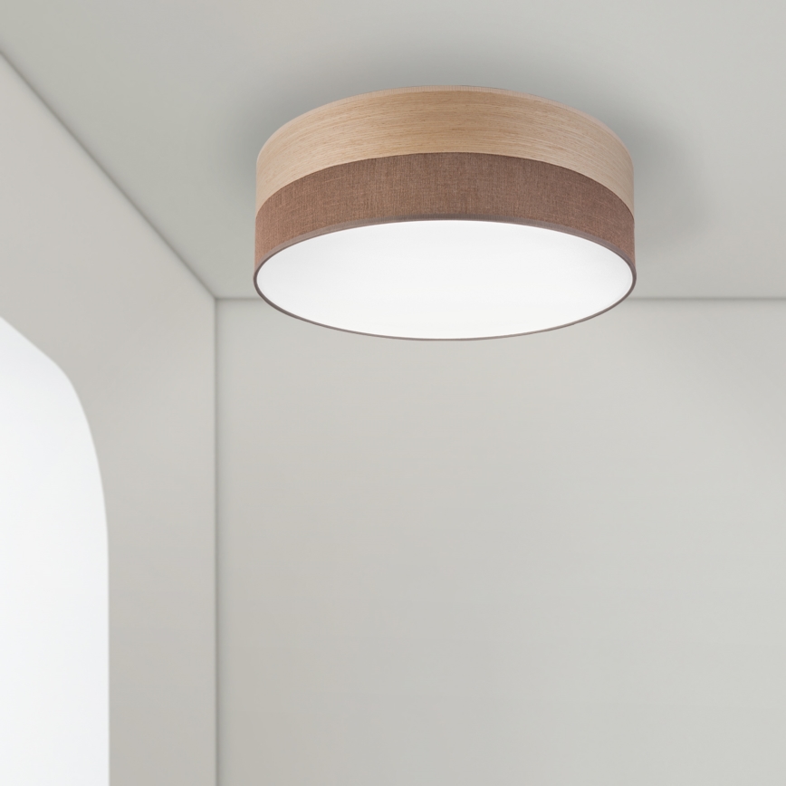 LED lubinis šviestuvas SIRJA WOOD LED/36W/230V diametras 45 cm ruda/ąžuolas