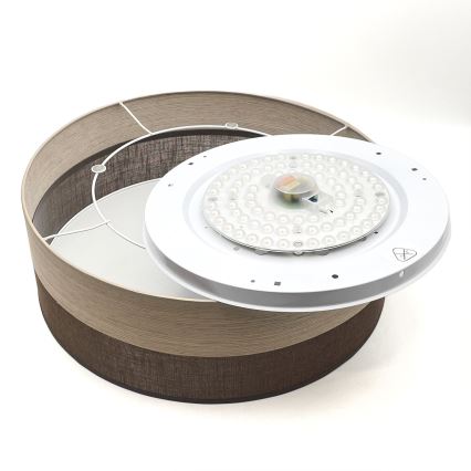 LED lubinis šviestuvas SIRJA WOOD LED/36W/230V diametras 45 cm ruda/ąžuolas