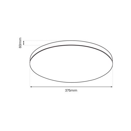 LED lubinis šviestuvas SLIMI LED/24W/230V IP40 juoda