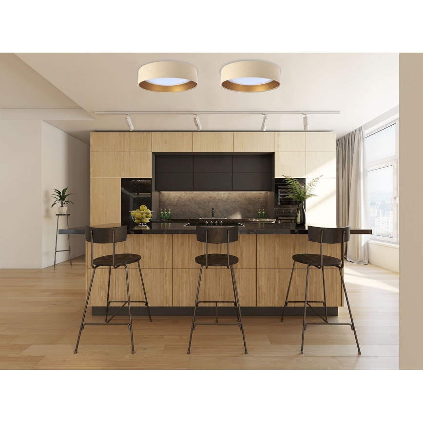 LED Reguliuojamas lubinis šviestuvas SMART GALAXY LED/24W/230V d. 45 cm 2700-6500K Wi-Fi Tuya smėlio/aukso + valdymo pultas