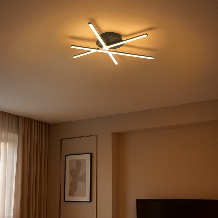 LED lubinis šviestuvas STICK LED/12W/230V juodas