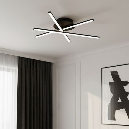 LED lubinis šviestuvas STICK LED/12W/230V juodas