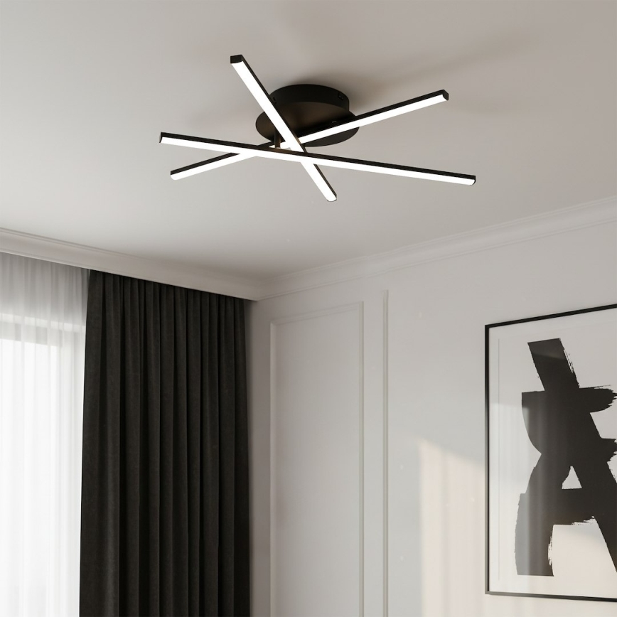 LED lubinis šviestuvas STICK LED/12W/230V juodas