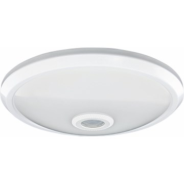 LED lubinis šviestuvas su judesio ir sutemos jutikliu, LED/20W/230V, skersmuo 29 cm, baltas