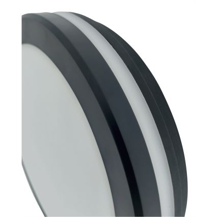 LED lubų šviestuvas su judesio jutikliu LED/20W/230V 3000/4000/6500K skersmuo 230 cm IP54 antracitas